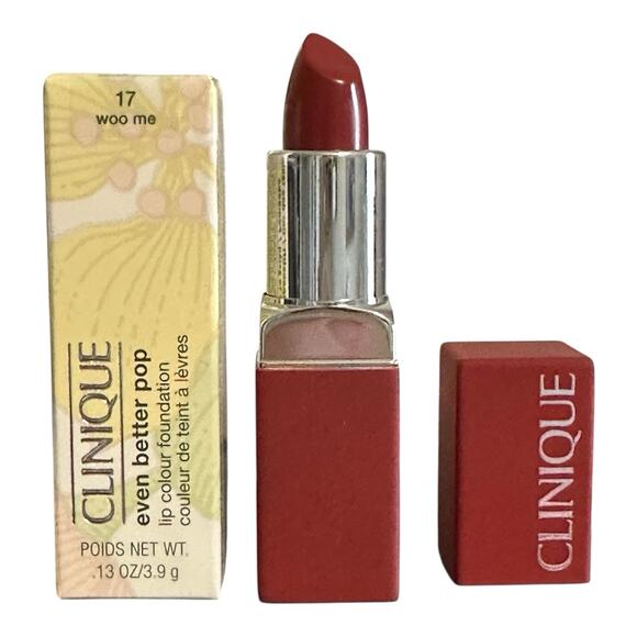 Clinique Even Better Pop Lip Colour Foundation 17 WOO ME - 0.13 oz / 3.9 g - Picture 1 of 3